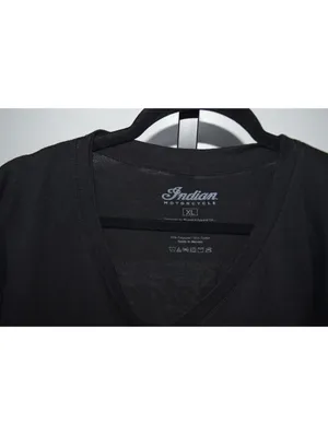 Indian Motorcycle T-Shirt Women's XL Black Kansas City Racing Graphic Tee thumbnail 3
