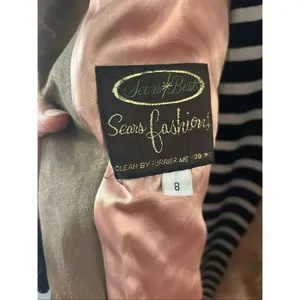 Sears fashion Faux Fur Coat Sz 8 M Vintage 70s Light Brown Tan Plush Winter Jack thumbnail 6