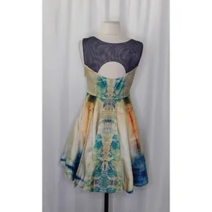 Anthropologie BHANUNI BY JYOTI‎ Villette Dress Fit N' Flare Beaded Embellished 2 thumbnail 8