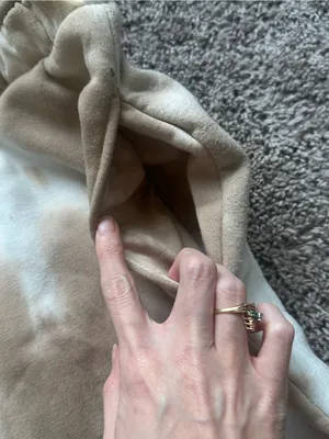 refuge Tie-Dye Athletic Shorts in Cream and Tan thumbnail 3