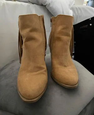 Charlotte Russe Tan/Camel Booties With Fringe thumbnail 3