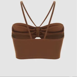 NEW Cider halter‎ Crop top Size Small Brown Spaghetti Strap thumbnail 2