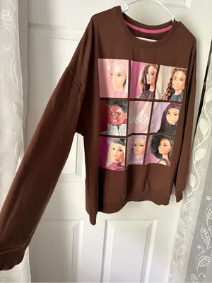 Barbie Hybrid Apparel Womans sz XL Graphic Sweatshirt Cozy pullover crew neck thumbnail 5