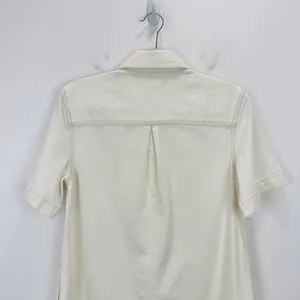 Madewell Denim Boxy Shirtdress Vintage Canvas White Relaxed Mini Small NWT thumbnail 13