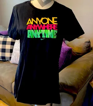 Nike black slim fit tee thumbnail 1