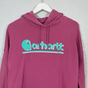 Carhartt Women S Pink Blue Tencel Fiber Series Pullover Hoodie Boxy Oversized thumbnail 3