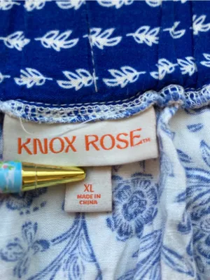 Knox Rose Blue White Toile Floral Sundress XL Like New Coastal thumbnail 9