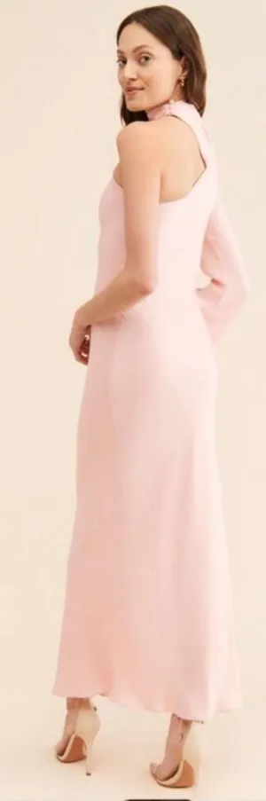 Significant Other Rhiannon One-Shoulder Sleeve High Neck Pink Maxi Gown 8‎ NWT thumbnail 1