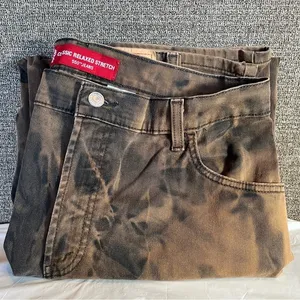 Levi’s 550‎ Black Acid Wash Mom Jeans Size 14 L High Waist Y2K Grunge 90s Rust thumbnail 3