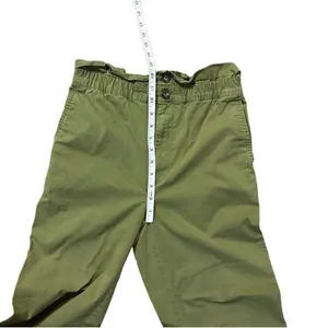 Madewell Double Button Tapered High Rise Pants sz‎ 2 paper bag waist thumbnail 8
