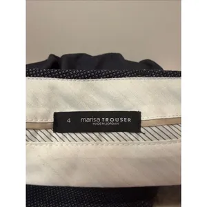Loft- Marisa Trouser Black Grey Textured Straight Leg Work Dress Pants Size 4 thumbnail 4