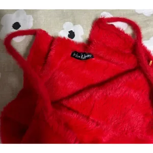 For love and lemons red fuzzy tank top set thumbnail 2