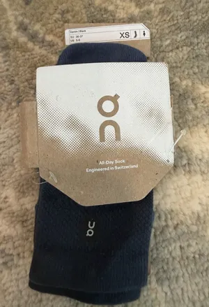 On Cloud All Day Socks Women's Denim/black Sz 5-6 NWT thumbnail 1