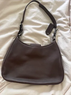 Coach Dark Brown Leather ergo mini vintage Shoulder Bag excellent condition thumbnail 1