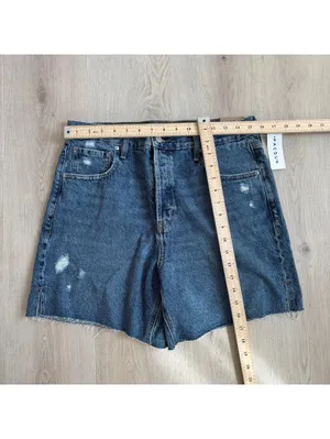 PacSun NWT Women's High Rise Relaxed Short Dark Wash Denim Size 29 thumbnail 6