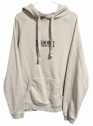 Taylor Swift The Eras Tour Hoodie‎ Concert Pullover Sweatshirt Cream Size Large thumbnail 1