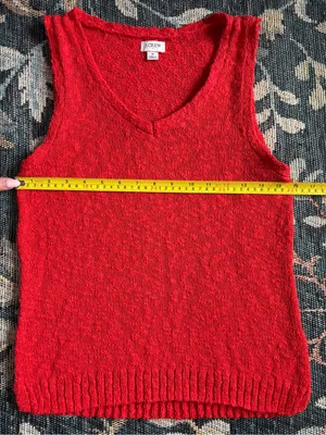 J. Crew Red V-Neck Sweater Tank Size S thumbnail 4