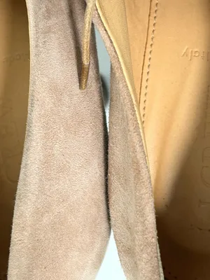J Crew Peep Toe Suede Oxford Heels Tan Camel Two Tone Size 8 thumbnail 13