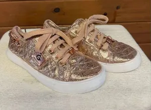 G by Guess Backerett sneakers metallic rose gold Sz 6.5 thumbnail 1