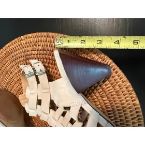 Audrey Brooke Womens Beige Suede Cage Gladiator Sandals Cone Heel‎ Size 9 thumbnail 6