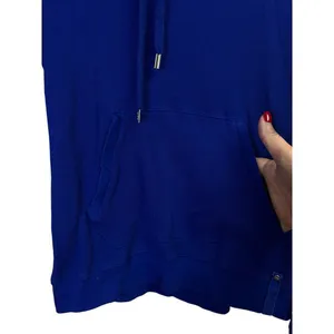 Lauren Ralph Lauren Active Waffle Knit Cowl Neck Kangaroo Pocket Blue Medium thumbnail 6