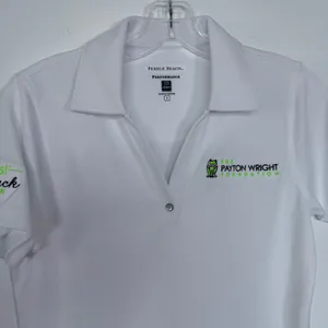 Pebble Beach White Company Logo Polo Short Sleeve Golf Top Womens Size Small thumbnail 11