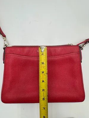 Kate Spade New York Red Pebbled Leather Crossbody Shoulder Bag Purse Dust Bag thumbnail 5