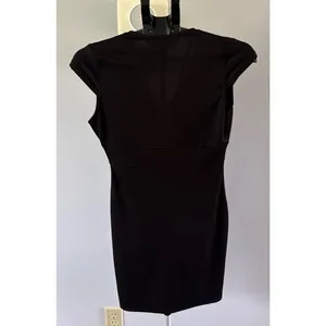 River Island Women's‎ Black Short Sleeve V-Neck Dress Size 10UK 6US thumbnail 4