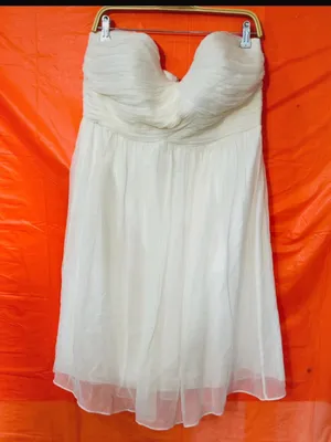 Donna Morgan Ivory Strapless Sweetheart Tulle Midi Dress thumbnail 2