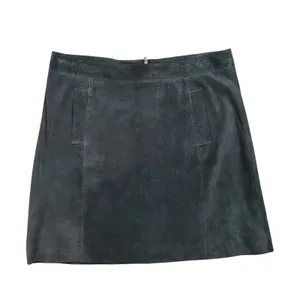 Kut From The Kloth Suede Leather Mini Skirt Womens 10 Gray Lined Pockets thumbnail 2