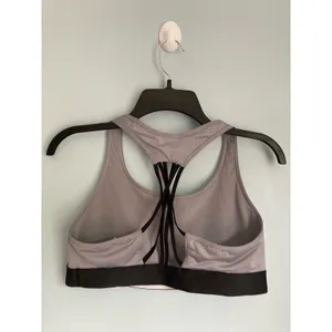 Victoria's Secret Sports Bra The Player Bra Large Gray and Black Sportswear thumbnail 4