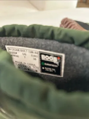 BOGS Cedar Quilt Waterproof boots, Cargo Green, Size 7, NWT no box thumbnail 10
