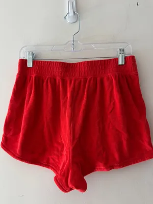 Aerie Red Terry Cloth Cozy Lounge Beach Shorts thumbnail 3