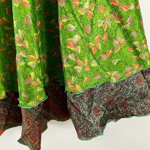 Reversible Maxi Wrap Skirt BINS120 Green thumbnail 3