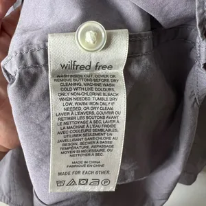 Wilfred free button down shirt relaxed purple slate women’s size‎ XL NWT thumbnail 6
