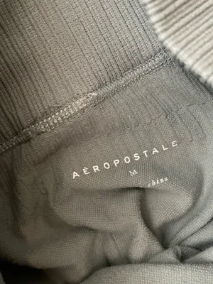 Aeropostale Sage Green High-Waist Ribbed Leggings thumbnail 2