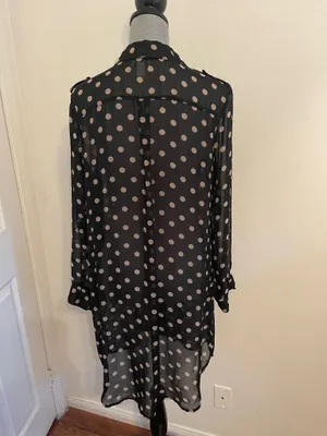 Old Navy Black Polka Dot Dress. Size L thumbnail 4