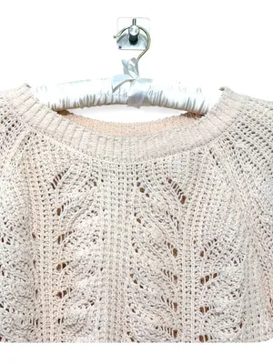 Lulus Just Warming Up Cream Chenille Loose Knit Sweater Size XS thumbnail 9