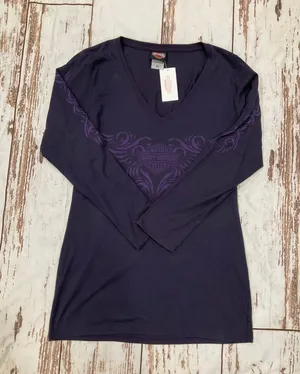 Harley Davidson NWT LONG SLEEVED TRIBAL TEE SHIRT thumbnail 1