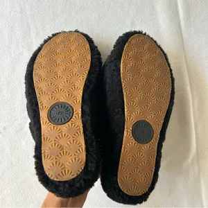 UGG Black Fluffy Sandals thumbnail 5