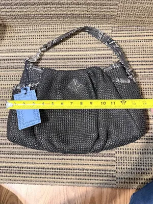 Simply Vera Vera Wang Black Woven Hobo with Silver Accent snakeskin print thumbnail 12