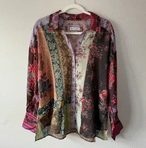 We The Free flower patch long sleeve button down blouse thumbnail 4