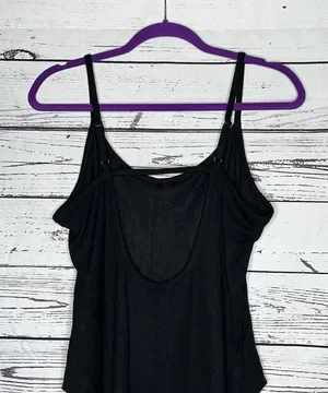 Forever 21+ NWT Plus Size 1X Black Cut-Out Back Ribbed Knit Bodysuit thumbnail 3