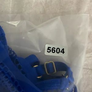 Victoria's Secret Very Sexy Royal Blue Fishnet Mesh Strappy Low‎ Cut Demi Bra L thumbnail 10