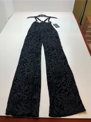 Outcast Jana Pants Black Animal Print Stretch‎ Womens Size Small Low Rise NEW thumbnail 2