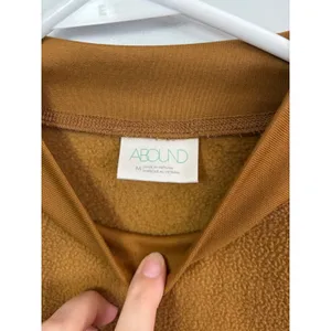 ABOUND Women's‎ M Brown Mock Neck Pullover Textured Fleece Sweatshirt thumbnail 2