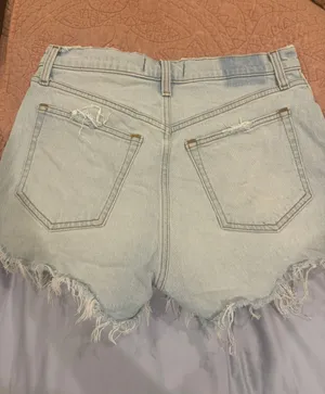 Abercrombie High Rise Jean Cut Off Shorts thumbnail 3
