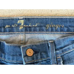 7 For All Mankind Ginger Wide Leg Jeans Blue Denim Trouser Size 28 thumbnail 3