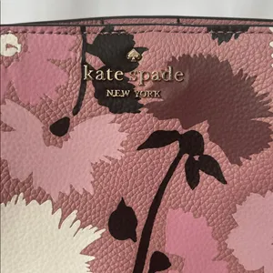 Kate Spade NY Briar Lane Gala Pink/Cream Floral Leather Shoulder Bag Purse 🌸🌸 thumbnail 6