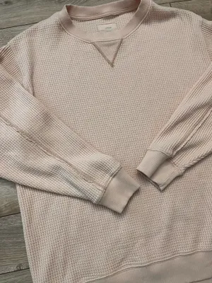 Aerie waffle knit long sleeve top size medium thumbnail 2